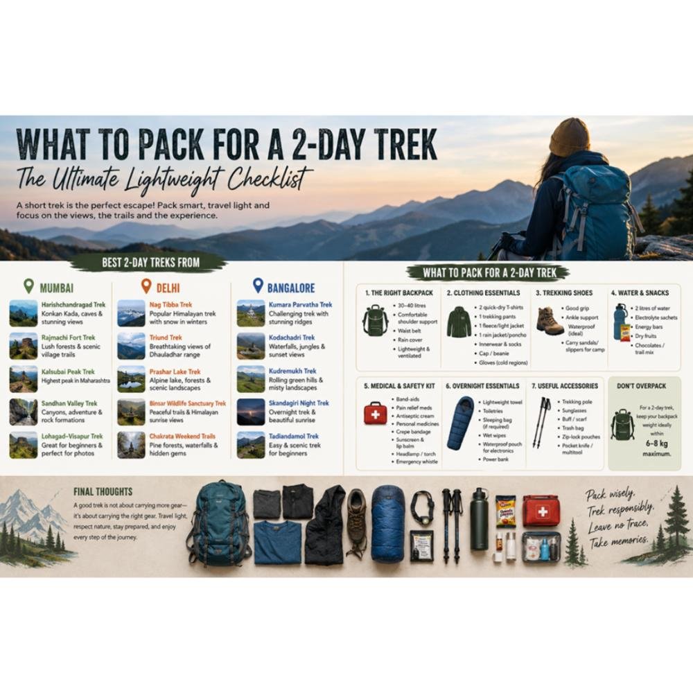 What to Pack for a 2-Day Trek: The Ultimate Lightweight Checklist